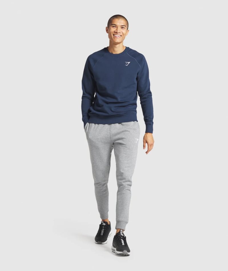 Men's Gymshark Crest Jogger Grey | NZ 4TSLKO